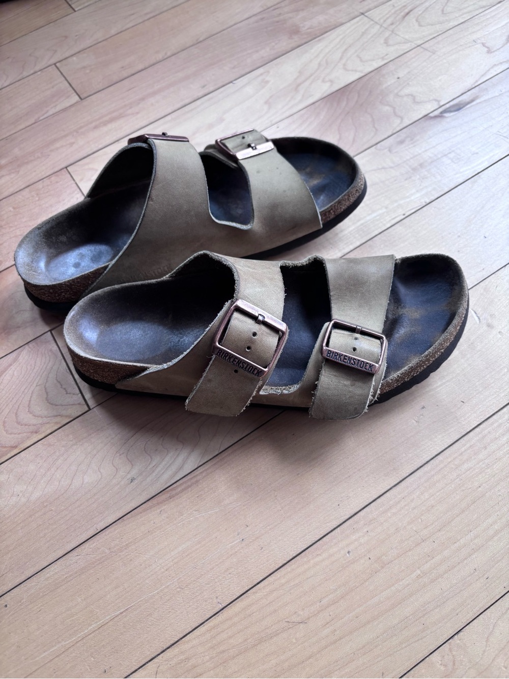 Birkenstock Arizona Suede Sandals - Taupe/Beige
